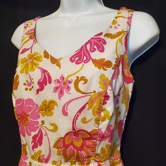 BODEN Floral Sleeveless Dress 10 R - Picture 5 of 8